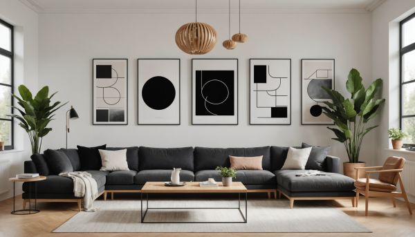 Les cadres et affiches design pour un salon moderne