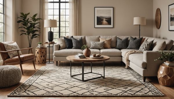 Les grands tapis berbères pour réchauffer le salon