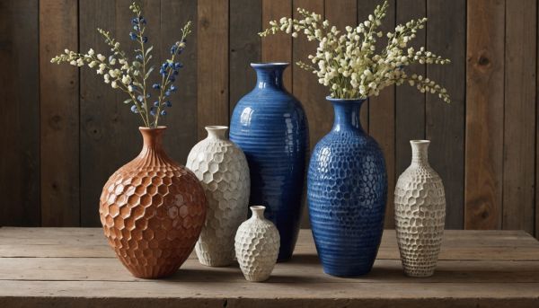 Les vases en céramique texturée pour un look bohème
