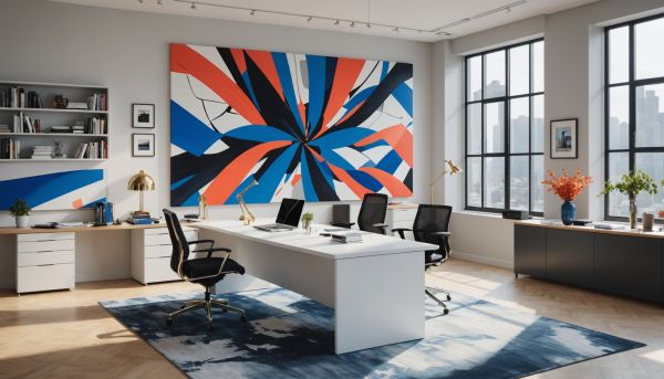 Quel tableau abstrait choisir pour dynamiser un bureau pro