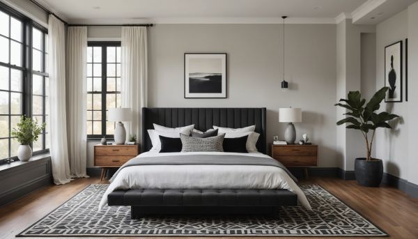 Tapis graphiques contemporains et descentes de lit douces